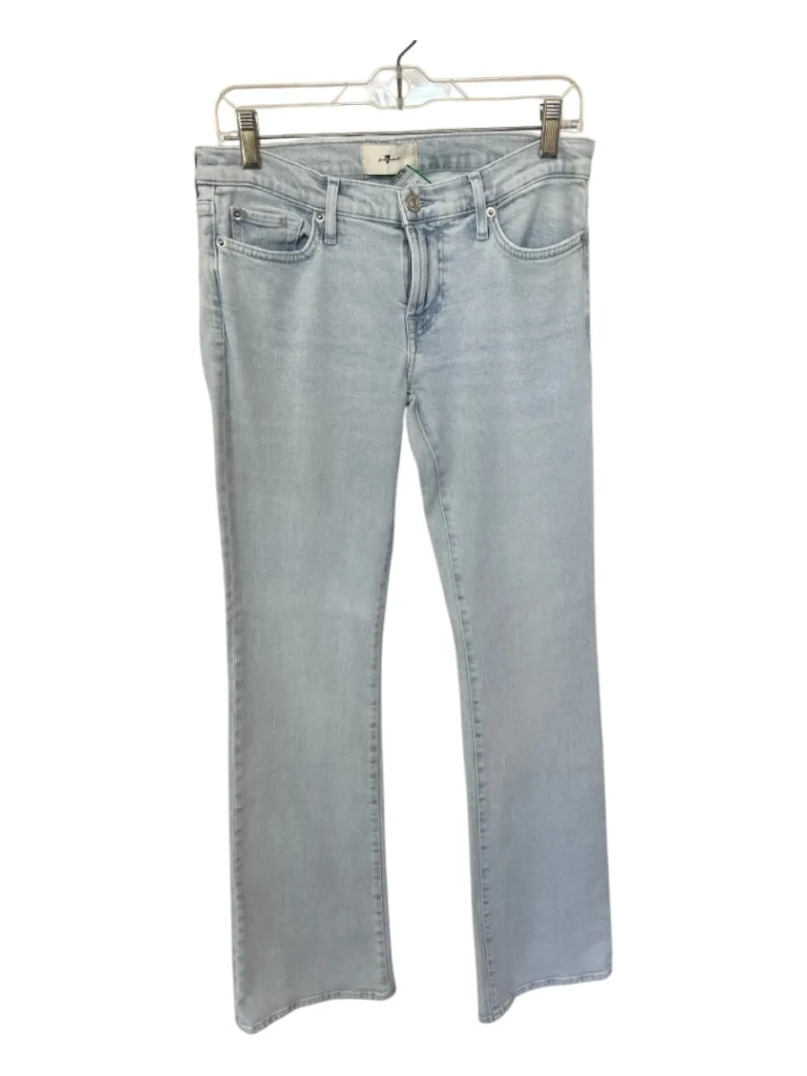 7 For All Mankind Size 28 Light Wash Cotton Blend Mid Rise Bootcut Jeans