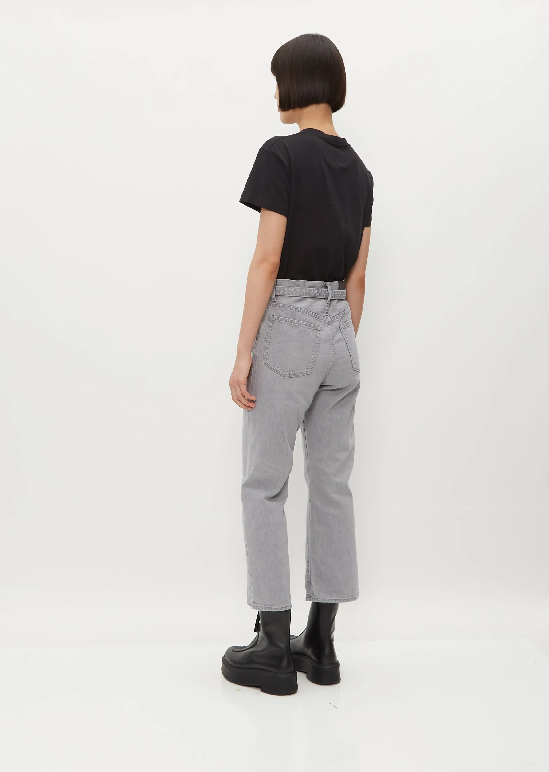 Bootcut Denim Pants — Gray