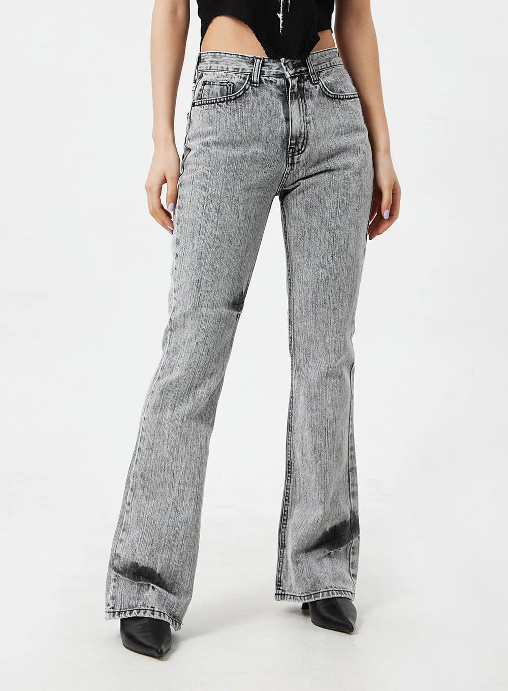 Grey Bootcut Jeans CM324