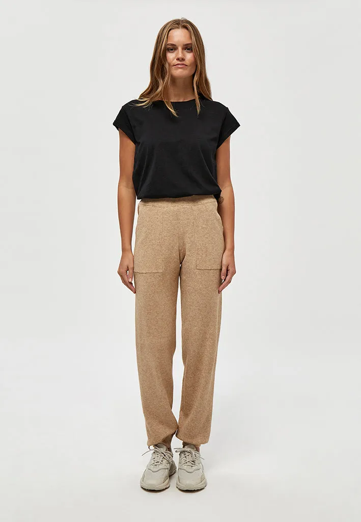 Lupi knit pants - Light Leather Brown Melange