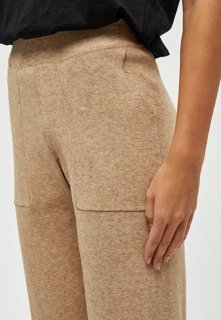 Lupi knit pants - Light Leather Brown Melange