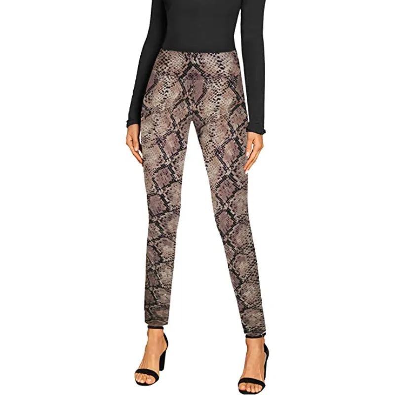 Regular Fit Office Skinny Leggings With Print For Women