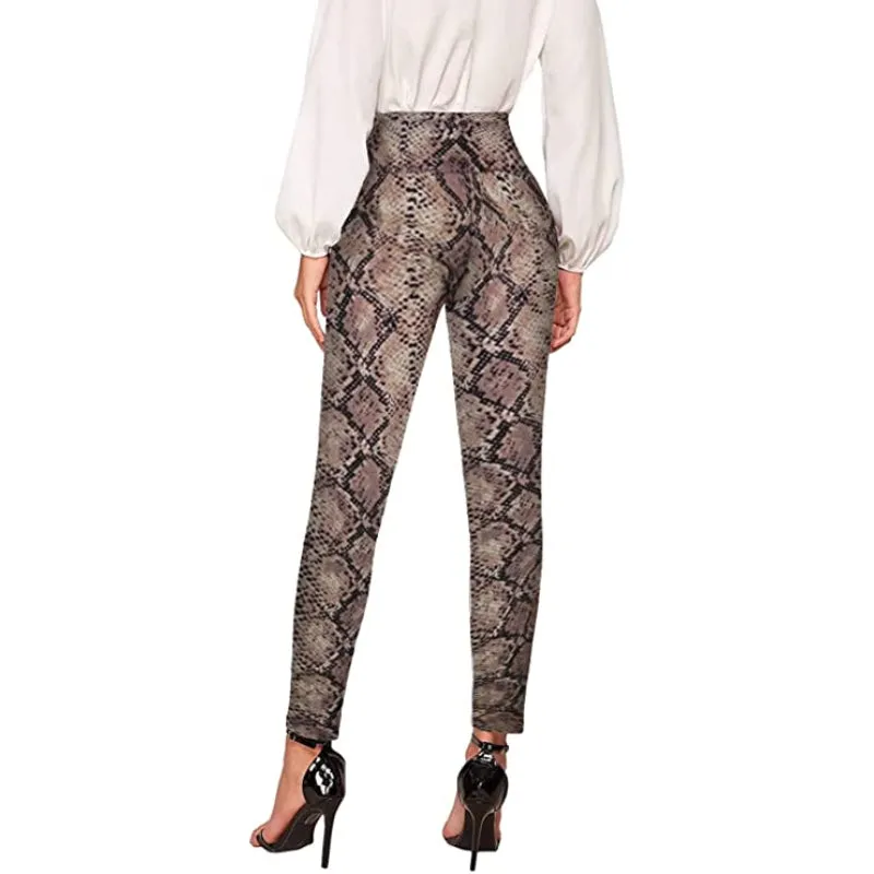 Regular Fit Office Skinny Leggings With Print For Women