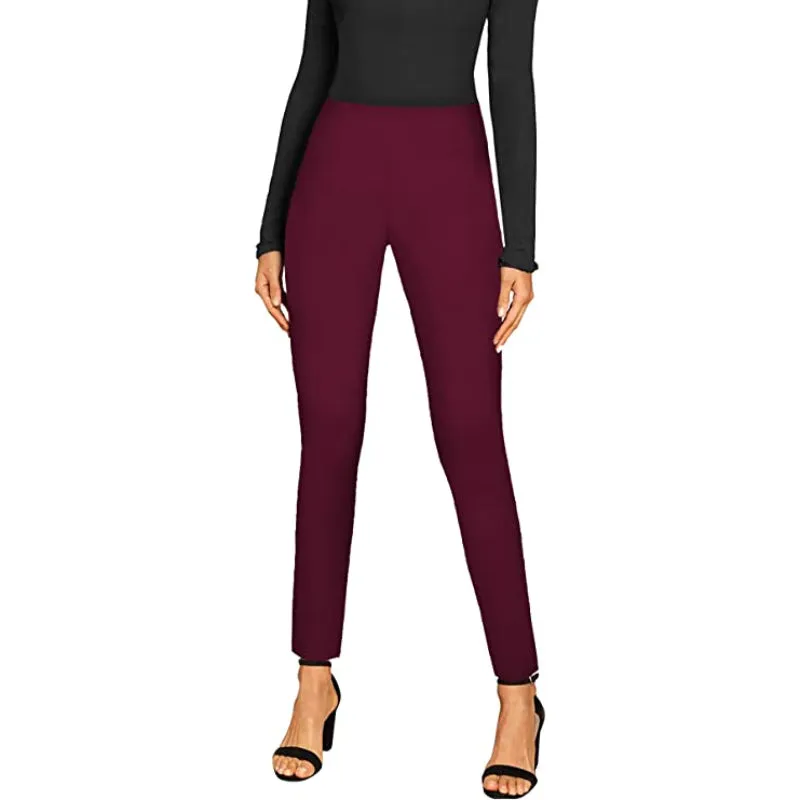 Regular Fit Office Skinny Leggings With Print For Women
