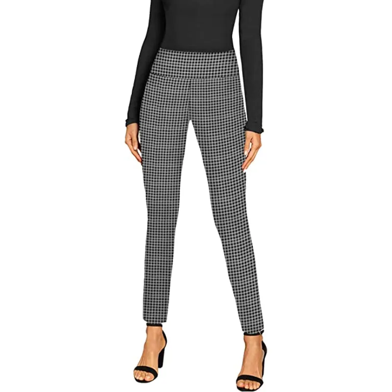 Regular Fit Office Skinny Leggings With Print For Women