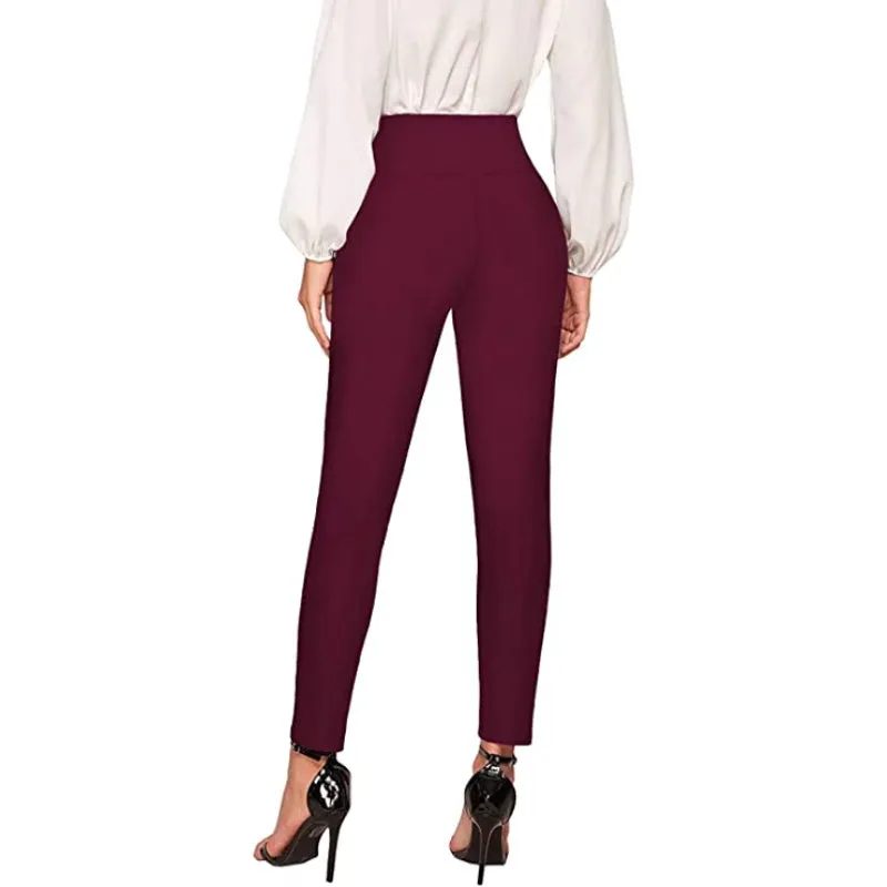 Regular Fit Office Skinny Leggings With Print For Women