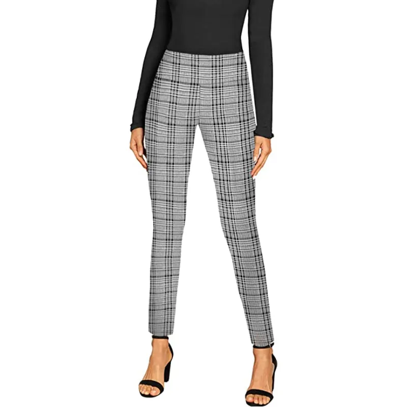 Regular Fit Office Skinny Leggings With Print For Women